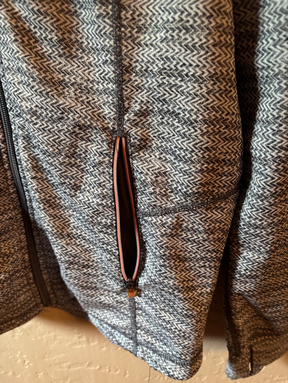 Tangerine Heathered Gray Jacket with Orange Trim - Picture 3 of 8